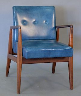 Leather Jens Risom armchair.