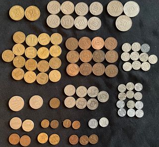 Group of 89 Iceland Coins Mixed Dates Aurar Kronur