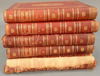 Five volumes leather County Seats of the Noblemen and Gentlemen of Great Britain and Ireland.