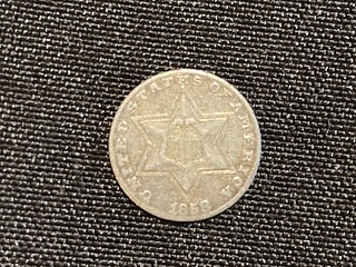 1858 Silver Three-Cent Piece Trime