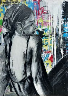 YASEMEN ASAD, Girl, Print on canvas