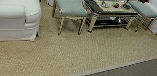 Grass/rope type woven carpet with latex backing. 12' x 14'