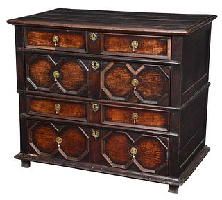 British William and Mary Oak Chest of Drawers