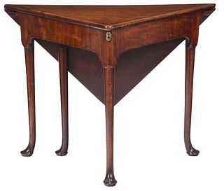 George III Mahogany Drop Leaf "Handkerchief" Table