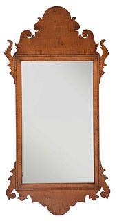 American Chippendale Style Maple Mirror