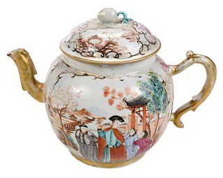 Chinese Export Porcelain Lidded Teapot