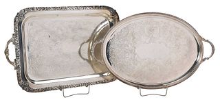 Two Silver Plated Trays