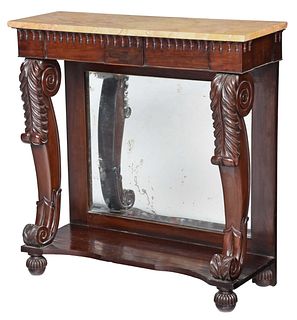 Boston Classical Carved Rosewood Pier Table