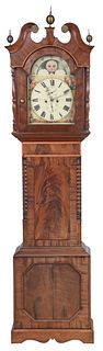 British Regency Mahogany Tall Case Clock