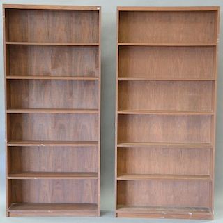 Two Danish style bookcases. ht. 80in., wd. 36in., dp. 11in.