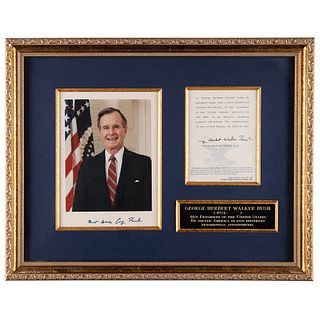 George Bush Signed Souvenir Inaugural Address (Rare Full Signature)