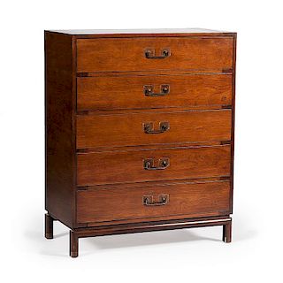 Mid-Century Modern Johnson Furniture Co. Tall Chest of Drawers