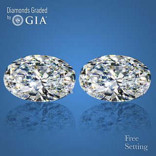 10.02 carat diamond pair, Oval cut Diamonds GIA Graded 1) 5.01 ct, Color H, VS1 2) 5.01 ct, Color I, VS2 . Appraised Value: $720,700 