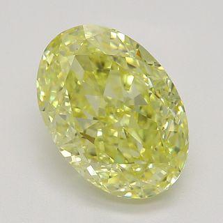 1.51 ct, Natural Fancy Intense Yellow Even Color, VVS2, Oval cut Diamond (GIA Graded), Appraised Value: $57,900 