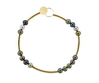 14K Gold Tahitian South Sea Pearl Necklace