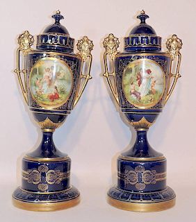 Two Royal Vienna Porcelain Urns