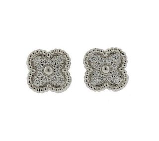 Van Cleef &amp; Arpels VCA Sweet Alhambra Diamond Earrings