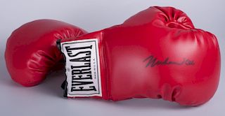 Muhammad Ali Signed Boxing Glove Set