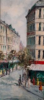 Doré Parisian Street Scene Oil on Canvas