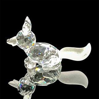 Swarovski Silver Crystal Figurine, Mini Fox Prowling