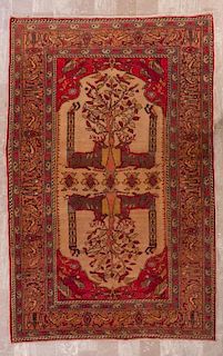 Turkish Anatolian Pictorial Wool 4'6" x 7'1" Rug