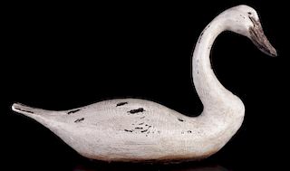 Vintage Wood Swan Decoy