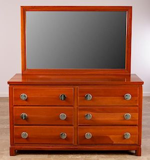 Crawford Furniture Six Drawer Dresser w/ Mirror