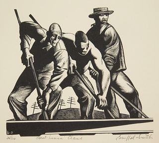 Bernard Brussel-Smith (1914-1989) wood engraving