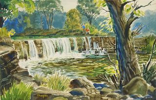 Kinley Shogren (1924-1991) watercolor