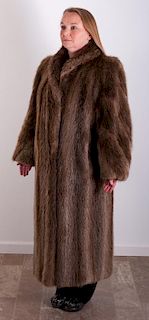Vintage Beaver Coat, Full Length