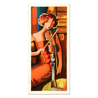 Michael Kerzner, "The Violinist" Limited Edition Serigraph, Numbered and Hand Signed with Certificate of Authenticity.