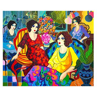 Patricia Govezensky- Original Acrylic on Canvas "Girls reunion"
