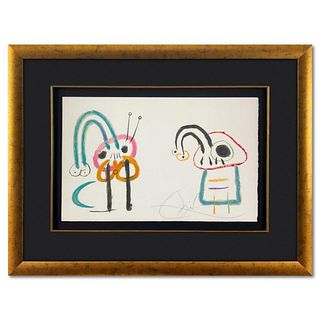 Joan Miro (1893-1983), "M. 1016 from L'enfance d'Ubu" Framed Limited Edition Lithograph, Hand Signed with Certificate of Authenticity.