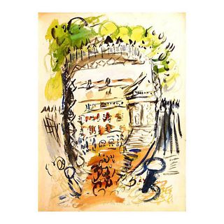 Wayne Ensrud "Chateau Margaux" Mixed Media Original Artwork; Hand Signed; COA