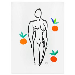 Henri Matisse 1869-1954 (After), "Le Nu aux oranges" Limited Edition Lithograph with Certificate of Authenticity.