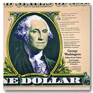 Steve Kaufman (1960-2010) "George Washington, Father of Our Nation" Hand Signed and Numbered Limited Edition Hand Pulled silkscreen mixed media on Can