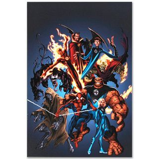 Marvel Comics "The Official Handbook of the Marvel Universe: Ultimate Marvel Universe" Numbered Limited Edition Giclee on Canvas by Mark Bagley with C