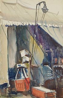 Kae Dorn Cass (1901-1971) watercolor