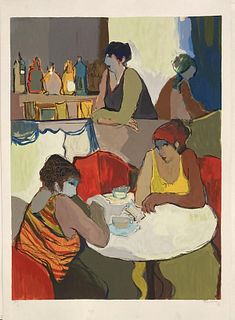 Itzhak Tarkay- Limited Edition Serigraph "Cafe"