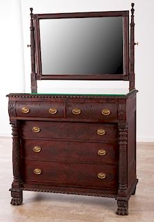Mahogany Dresser w/ Mirror Circa 1850