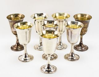 LORD SAYBROOK STERLING SILVER WINE GOBLETS
