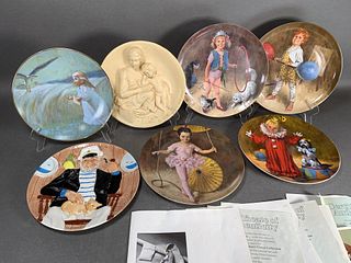 ASSORTED COLLECTOR'S PLATES CHILDREN'S CIRCUS AND MORE W COAS