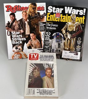 STAR WARS 2002 TV GUIDE, 2015 ROLLING STONE & ENTERTAINMENT WEEKLY