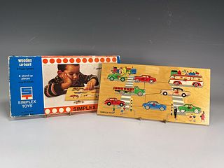 VINTAGE SIMPLEX TOYS WOODEN PUZZLE IN BOX