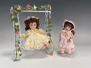 COLLECTORS CHOICE DOLL IN SWING & SMALL DOLL