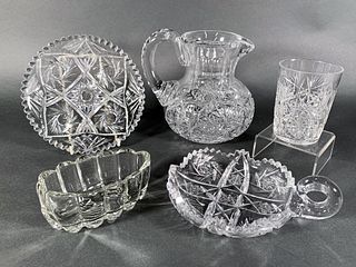 LOT OF GLASS & CRYSTAL 