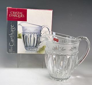CRISTAL DARQUES CARTHAGE CRYSTAL PITCHER IN BOX