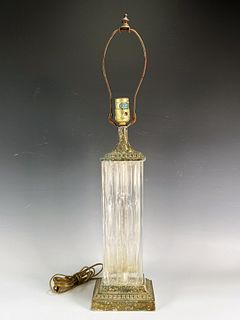 GLASS COLUMN TABLE LAMP