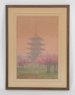 Japanese Watercolor, Early 20th Century, M. Kano
