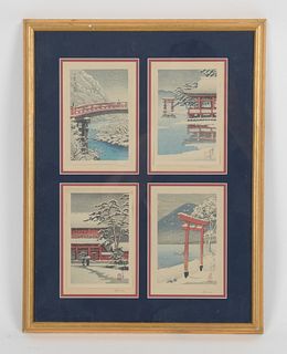 Hasui Kawase, Four Woodblock Prints